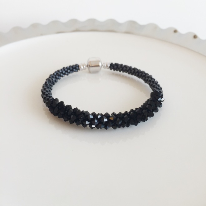 Charlate-all black bracelet